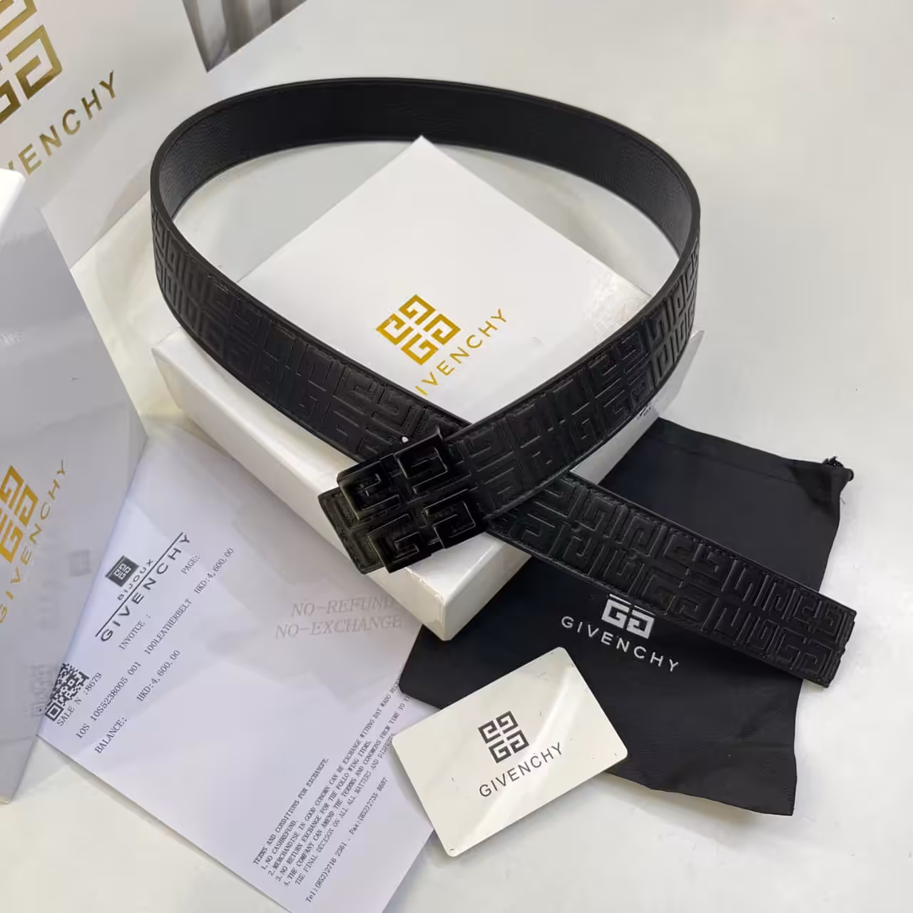 WhatsApp Image 2025-11-28 at 6.54.45 PM Givenchy Black Embossed Logo Men's Belt