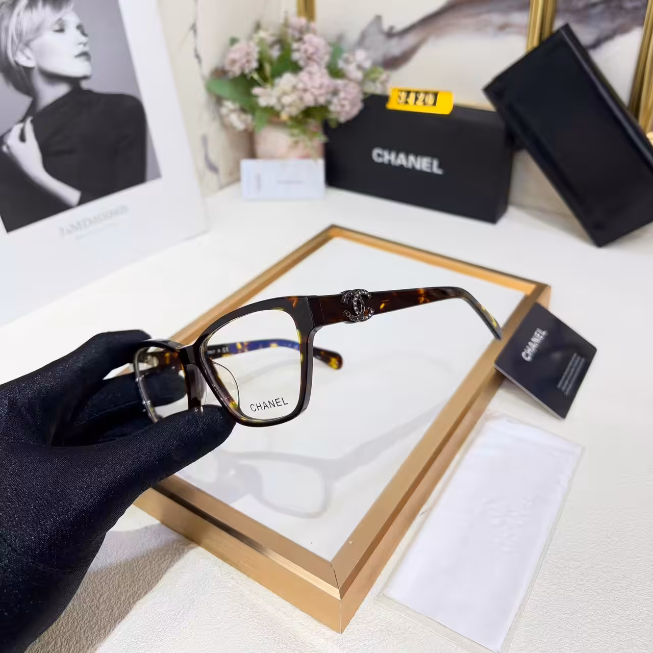 Chanel Rectangular Womens Premium Eyeglasses