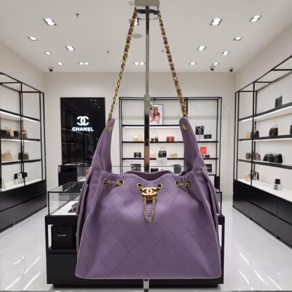 WhatsApp Image 2025-12-18 at 10.05.09 PM Chanel Iconic 25 Purple Large Premium Hobo Bag (With Box)