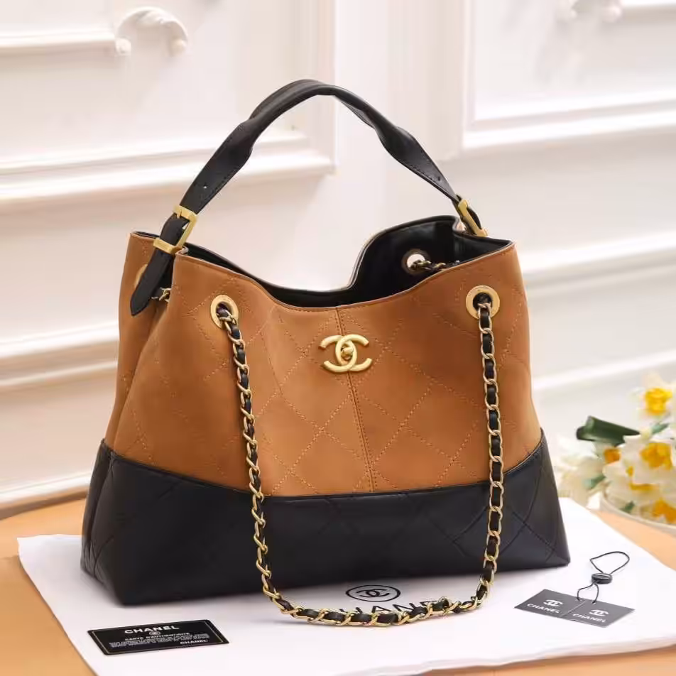 WhatsApp Image 2025-12-18 at 12.33.24 PM Chanel 25S Brown Black Color Sued Leather Hobo Bag