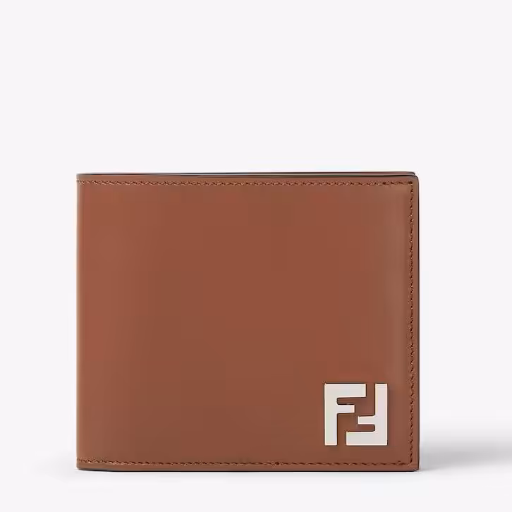 Fendi FF Squared Bifold Brown Color Mens Wallet