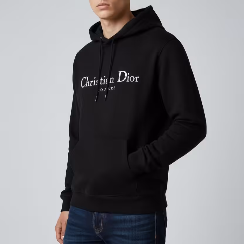 Christian Dior Couture Black Full Sleeve Men’s Hoodie