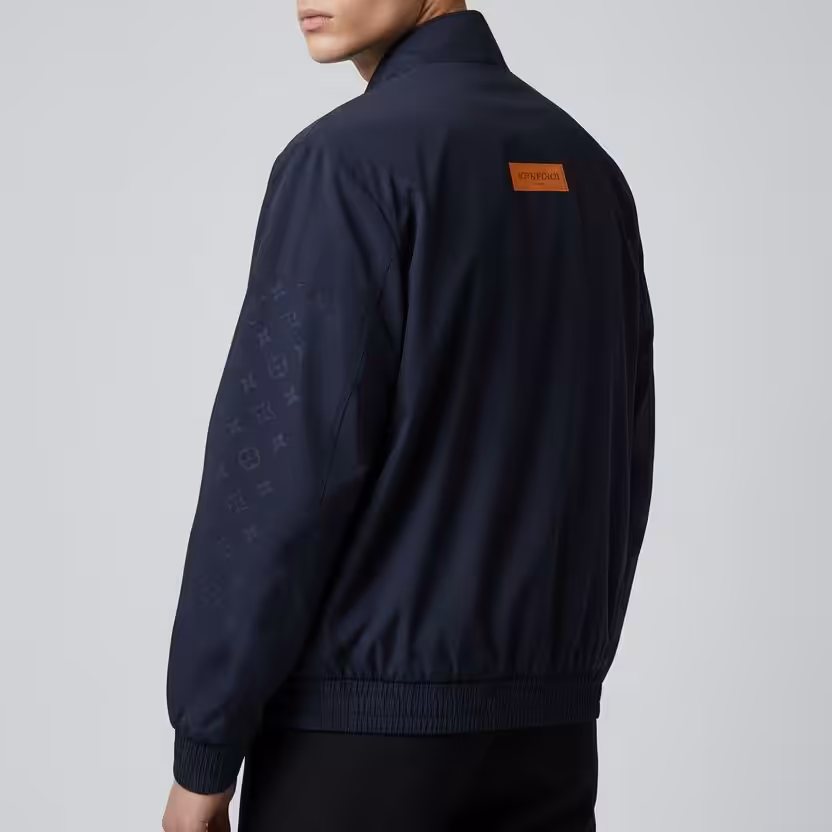 Louis Vuitton Navy Blue Monogram Wind Cheater Jacket
