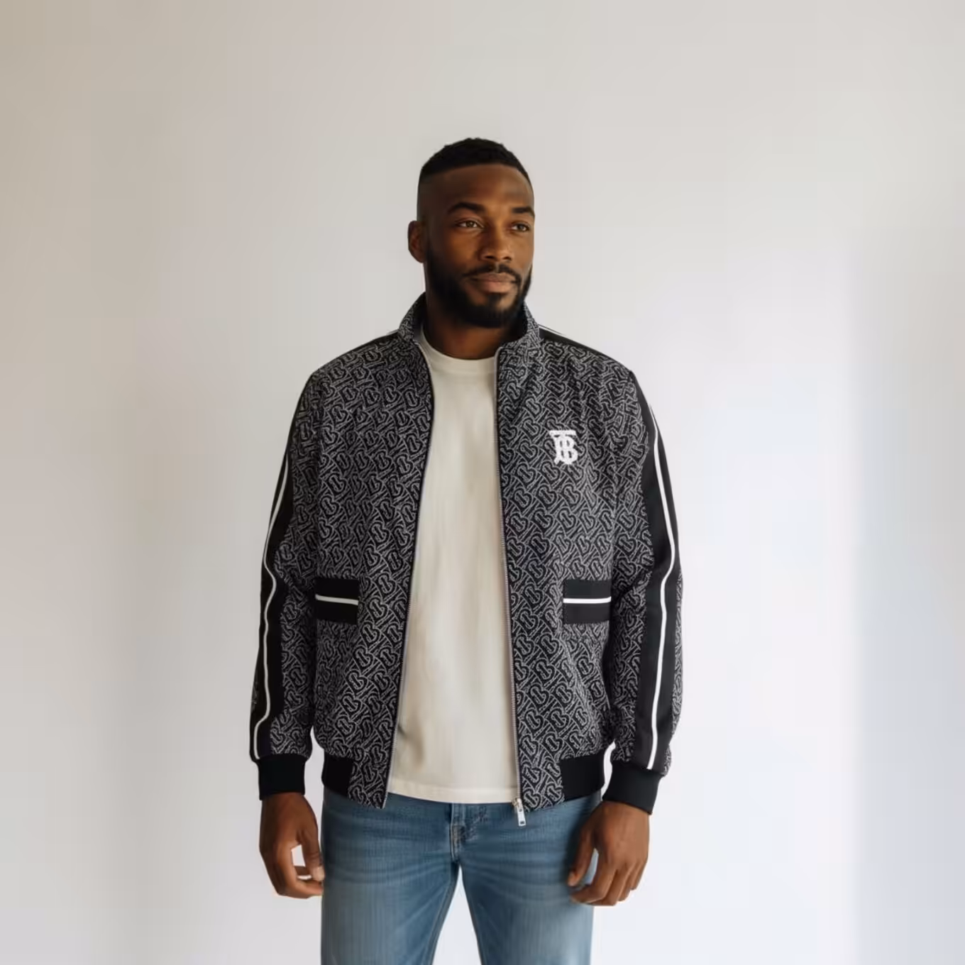Burberry TB Black Wind Cheater Jacket