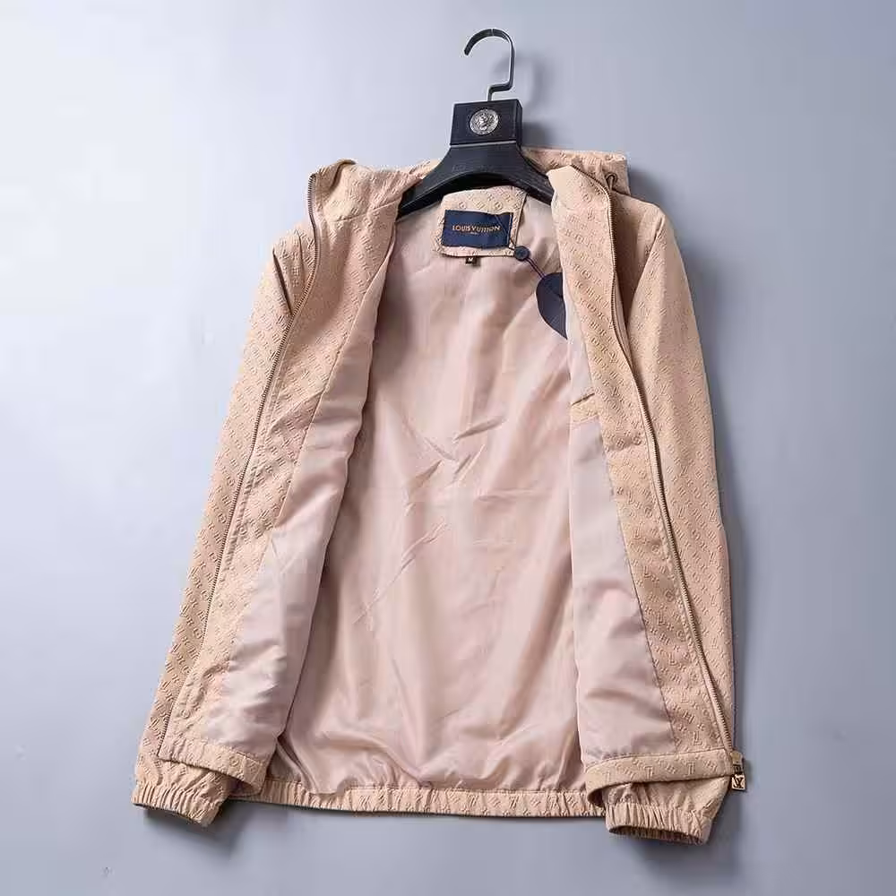 WhatsApp Image 2025-12-27 at 12.52.19 PM (1) Louis Vuitton Embossed Khaki Wind Cheater Jacket