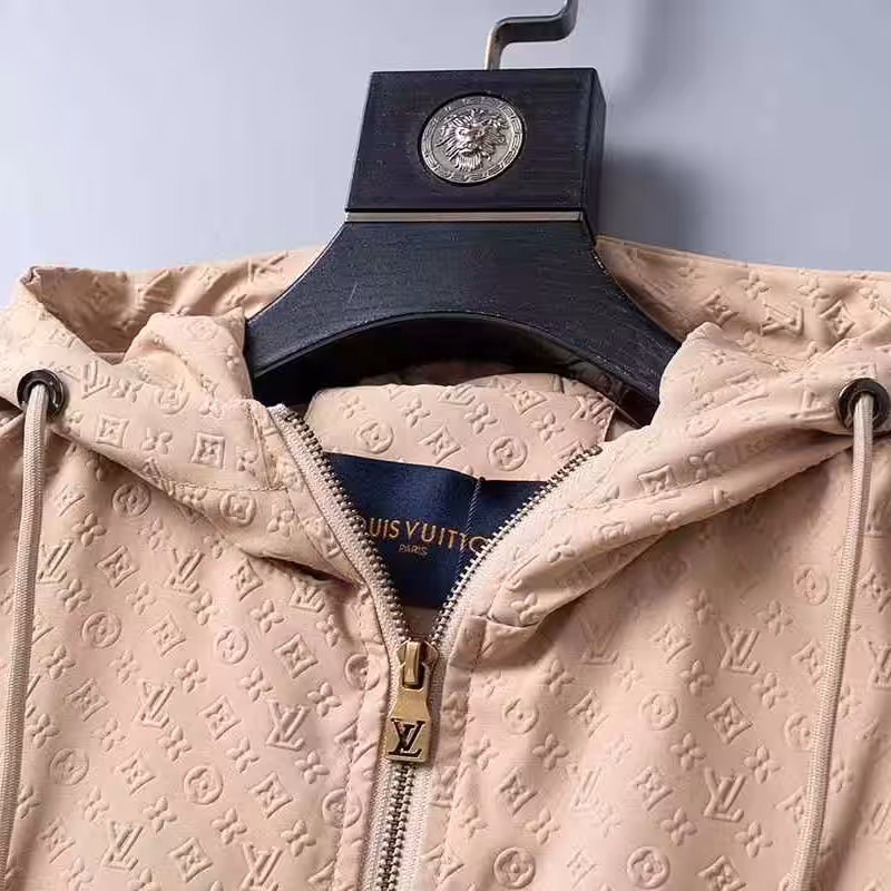 WhatsApp Image 2025-12-27 at 12.52.19 PM (3) Louis Vuitton Embossed Khaki Wind Cheater Jacket