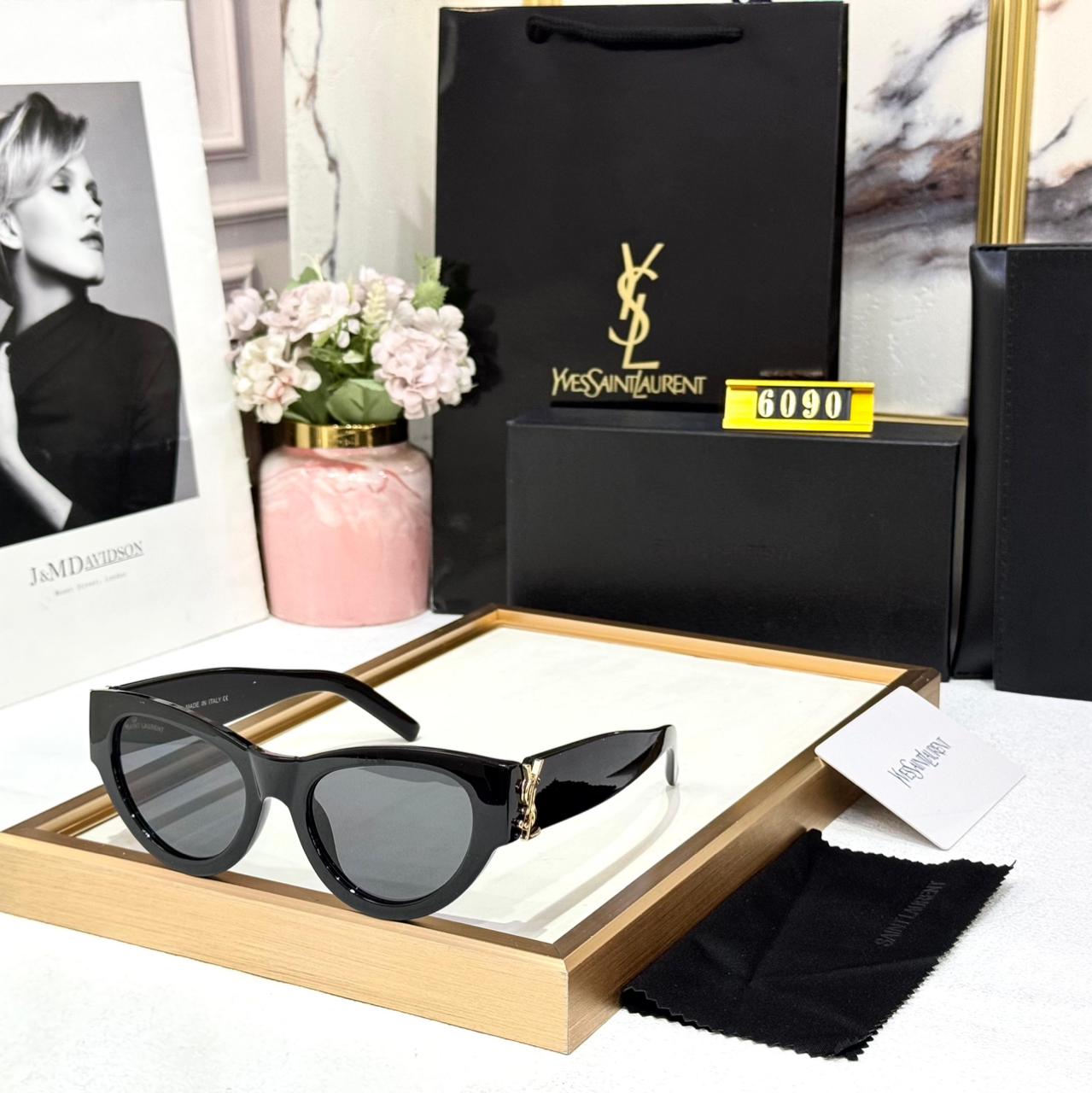 WhatsApp Image 2026-01-09 at 6.05.51 PM YSL Black Cat-Eye Women Sunglasses