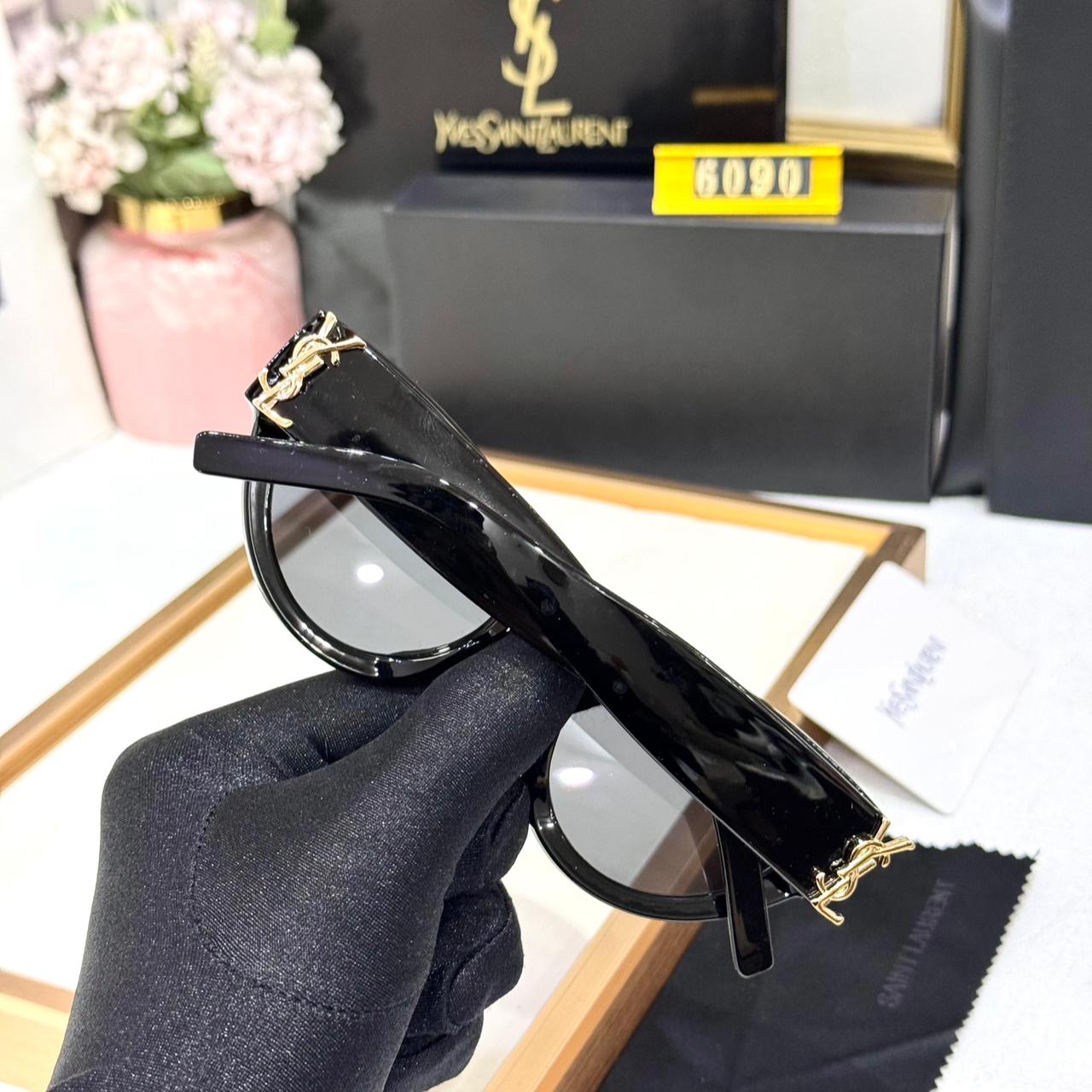 WhatsApp Image 2026-01-09 at 6.05.52 PM (1) YSL Black Cat-Eye Women Sunglasses