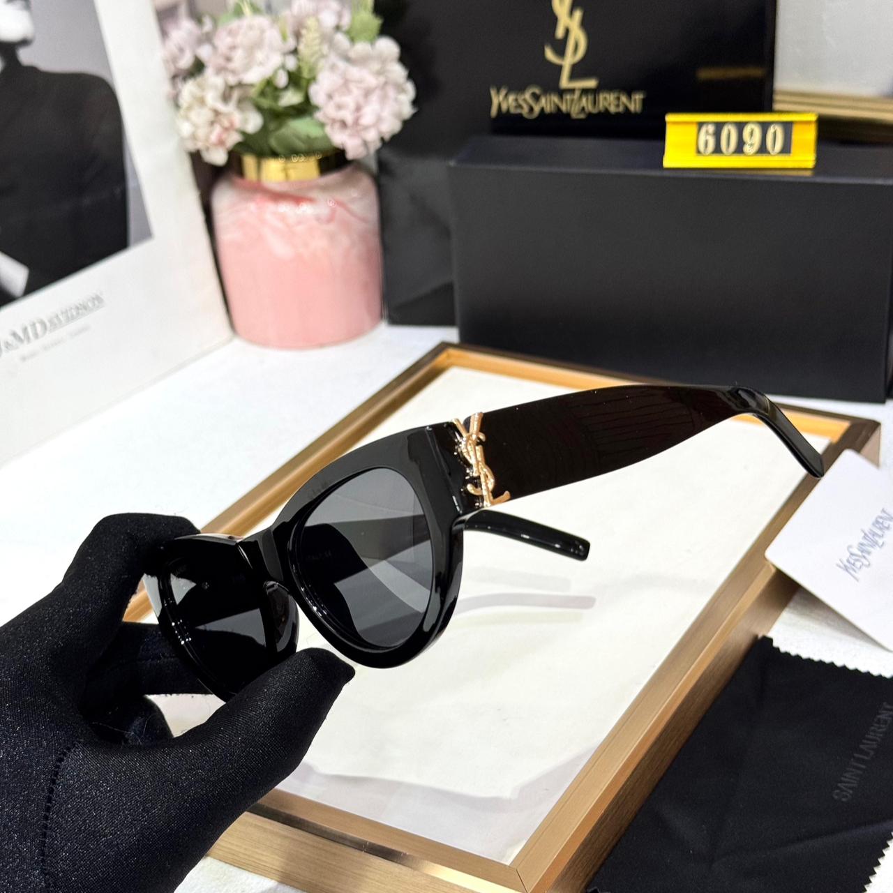 WhatsApp Image 2026-01-09 at 6.05.52 PM YSL Black Cat-Eye Women Sunglasses