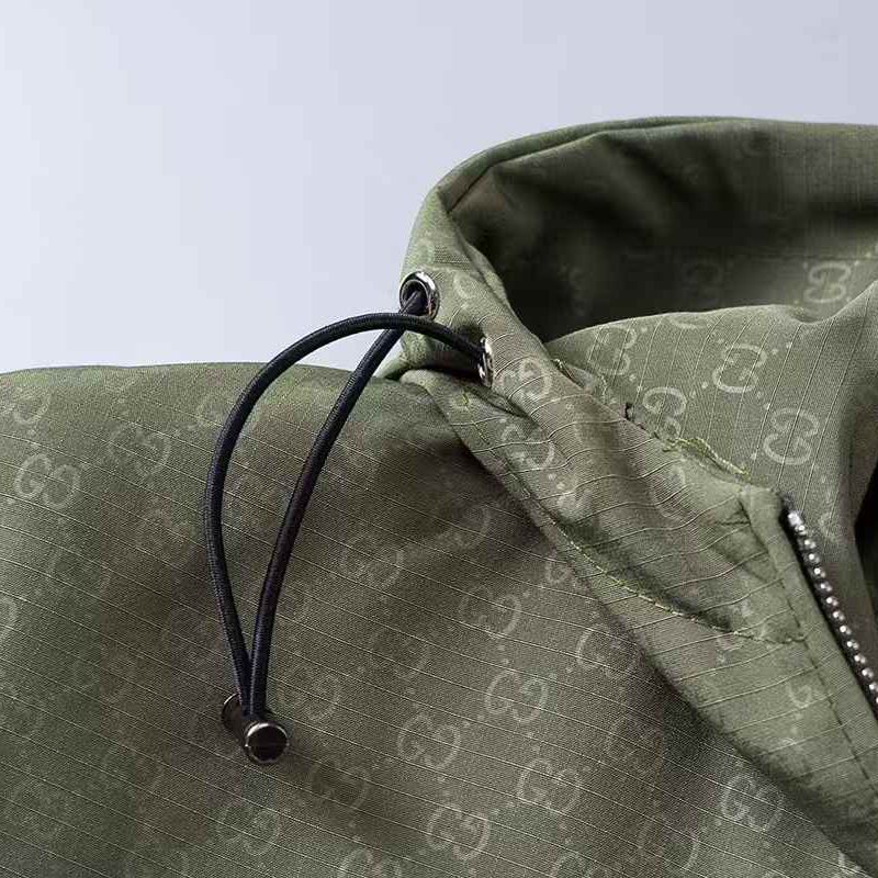 WhatsApp Image 2026-01-15 at 7.12.12 PM (2) Gucci Green Embossed Wind Cheater Jacket