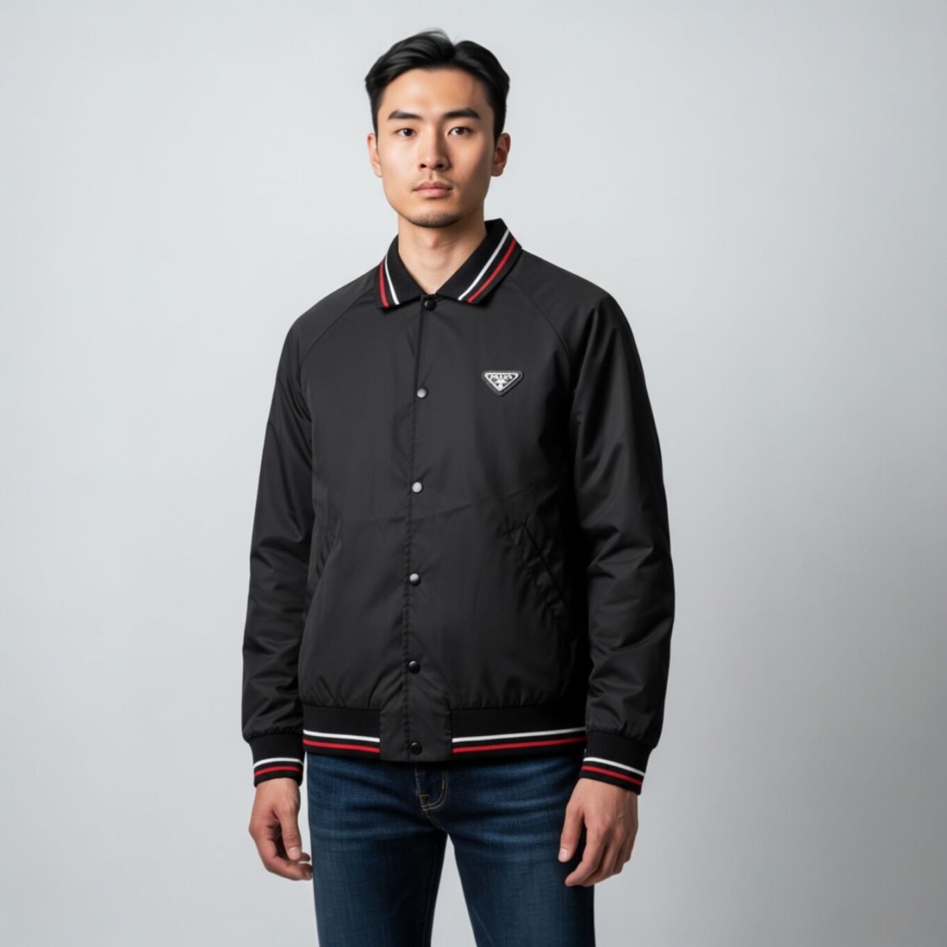 Prada Black Re Nylon Wind Cheater Jacket
