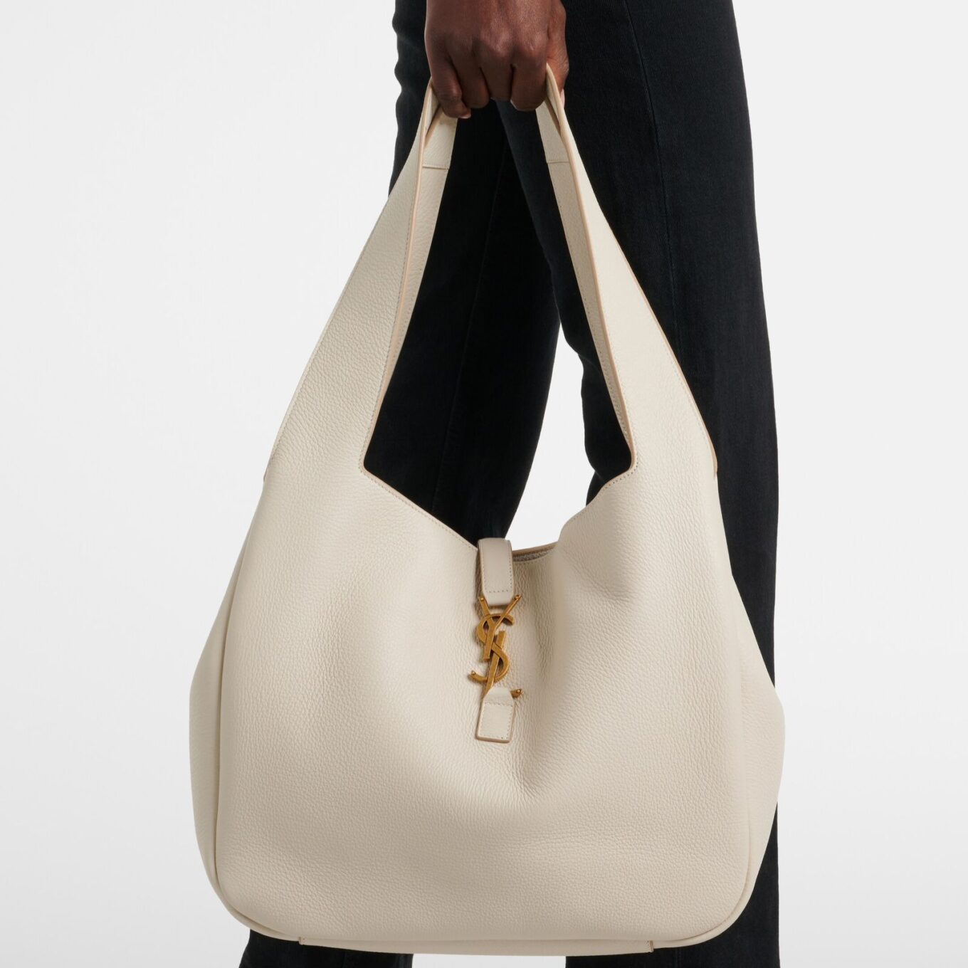 Ysl White Le 5 A7 Bea Tote