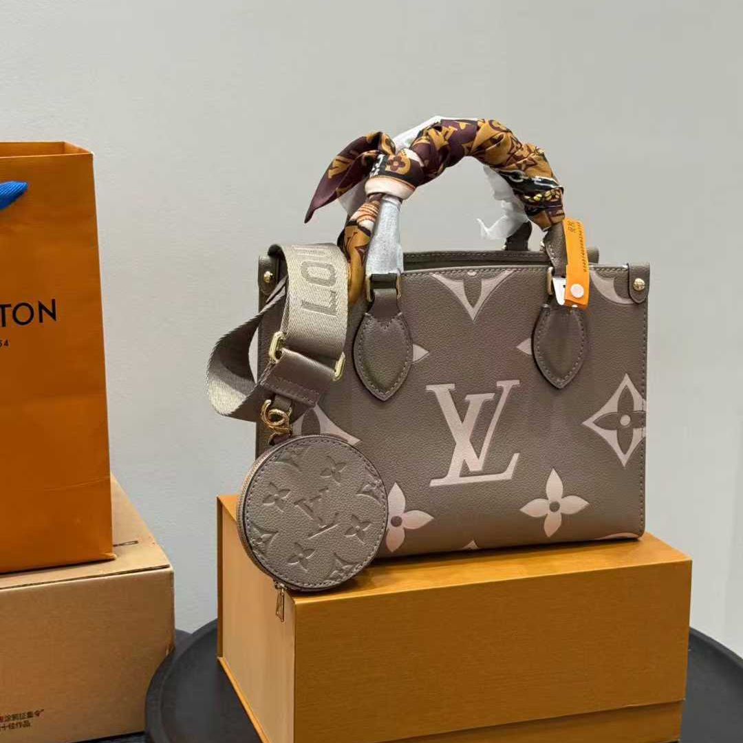 WhatsApp Image 2026-01-24 at 7.12.14 PM Louis Vuitton On the Go Grey Embossed BB Tote (With Box Double Box Packaging)