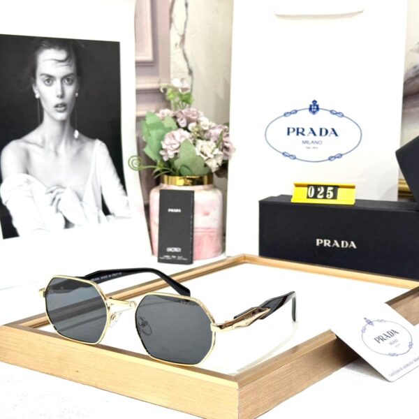 Prada Hexagonal Black Unisex Sunglass