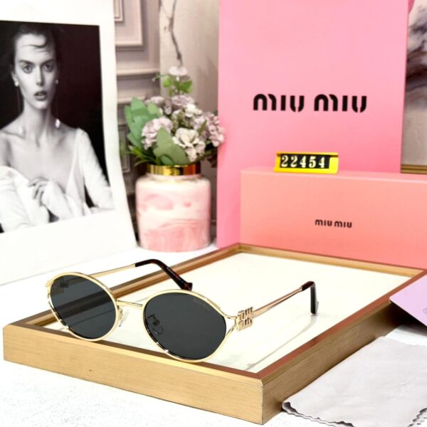 Miu Miu Oval Black Sunglass For Women