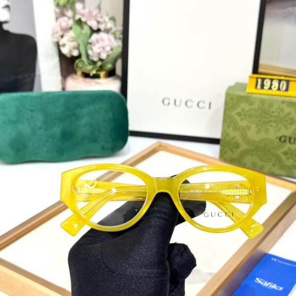 WhatsApp Image 2026-02-12 at 4.53.19 PM (1) Gucci Yellow Cat-Eye Optical Eyeglasses for Women