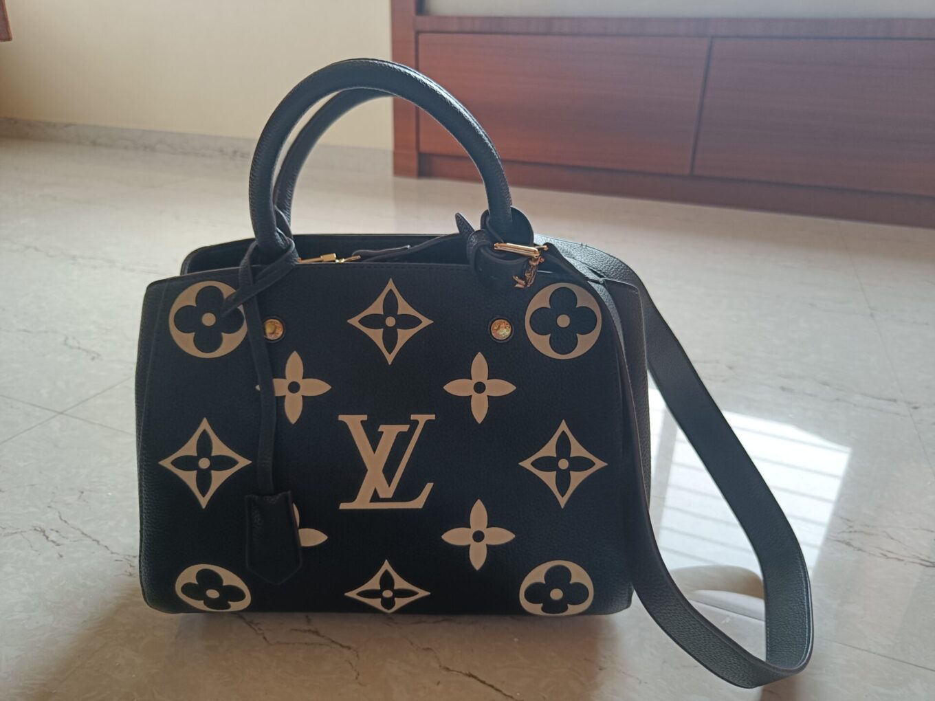 Louis Vuitton Montaigne Damier Black Handbag photo review