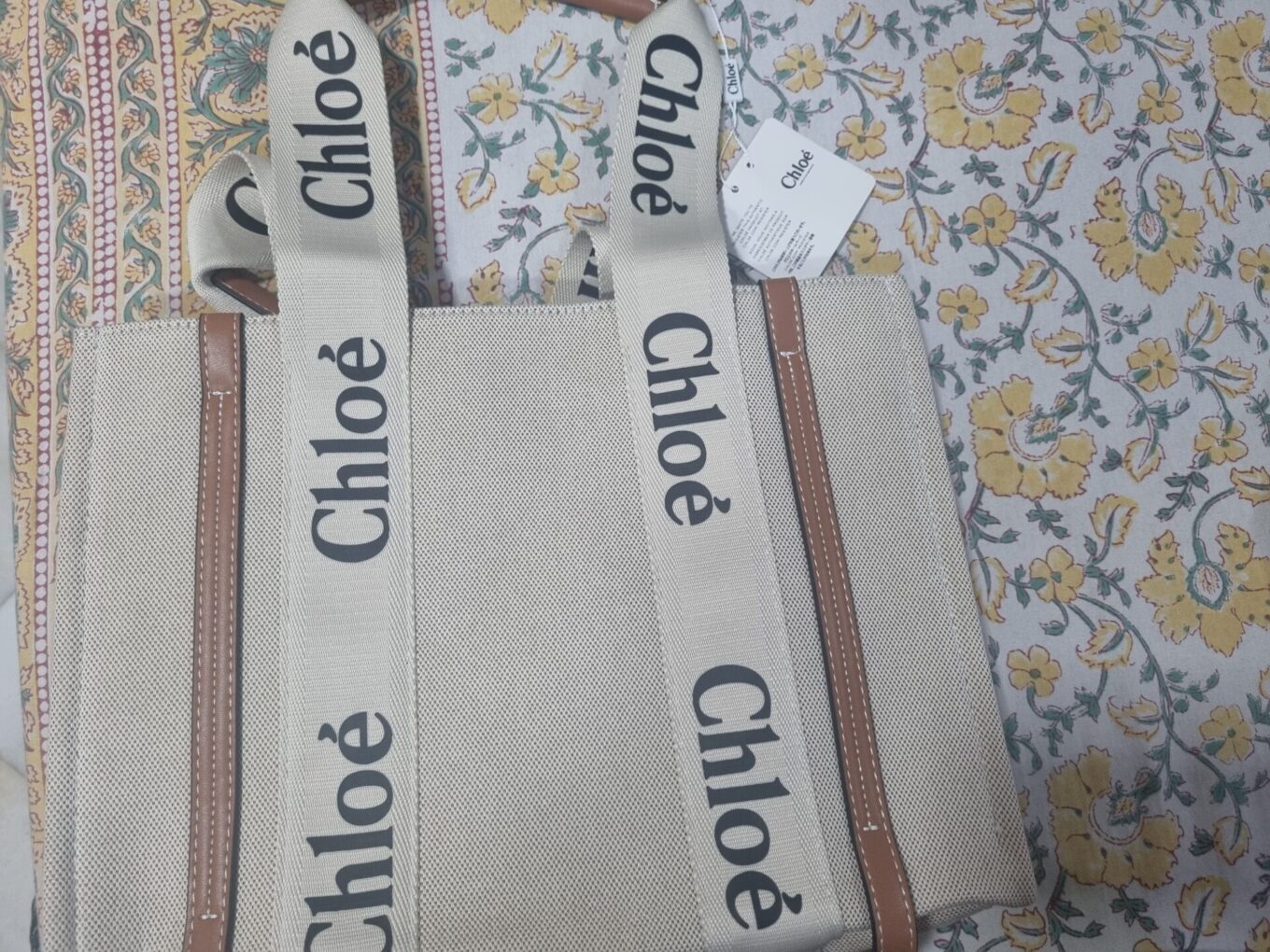 Chloe Small Size Woody Canvas Tote photo review